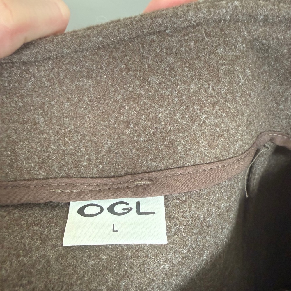 OGL NWT Brown Cash Soft FuzzLuxe Drop Waist Flared Maxi Skirt Wool Like Large - Picture 5 of 10